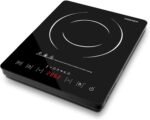 Electric hot plate 120°F~465°F Crystal Glass Surface Countertop Electric Cooktop1800W Automatic heat reduction and timer feature Easy to Clean Hot Plates for Cooking kitchen burner electric - Image 2
