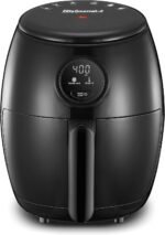 Elite Gourmet EAF2612D Personal 2.1Qt Compact Space Saving Programmable Hot Air Fryer, Oil-Less Healthy Cooker, Timer & Temperature Controls, 1000W, Black - Image 2