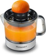 Elite Gourmet ETS623 BPA-Free 40-Watt Electric Citrus Juicer, Compact, Large Volume, Pulp Control, Oranges, Lemons, Limes, Grapefruits with Easy Pour Spout, 24oz, Black/Stainless Steel - Image 2