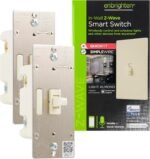 Enbrighten Almond Z-Wave Plus Smart Light Switch with QuickFit and SimpleWire, 3-Way Ready, Compatible with Alexa, Google Assistant, ZWave Hub Required, Repeater/Range Extender, Toggle, 2 Pack, 81174 - Image 2
