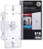 Enbrighten White Add-On Switch, QuickFit & SimpleWire, Smart Light Control, Z-Wave/Zigbee Smart Light Switch, Works with Alexa, Google Assistant, Not A Stand Alone Switch, Smart Home Devices, 46200 - Image 2