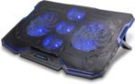Enhance Cryogen Gaming Laptop Cooling Pad - Fits up to 17 inch Computer - Adjustable Laptop Cooling Stand with 5 Ultra Quiet Cooler Fans, 2 USB Ports and LED Lighting - Slim Portable Design 2500 RPM - Image 2