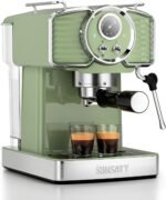 Espresso Machine 20 Bar Espresso Maker with Milk Frother Steam Wand, Professional Expresso Machine for Home Cappuccino & Latte Maker, Retro Coffee Maker with 61oz Water Tank, Matcha Green - Image 2