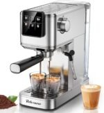 Espresso Machine, 20 Bar Professional Espresso Coffee Maker with Milk Frother Steam Wand, Hot & Iced Coffee Machine, Compact Stainless Steel Coffee Machine for Cappuccino,Latte,Cold Brew - Image 2
