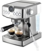 Espresso Machine 20 Bar with Steam Milk Frother | Stainless Steel Espresso Maker with Customizable Brewing Temperature | 60oz Removable Water Tank | Perfect for Cappuccinos, Lattes and More - Image 2