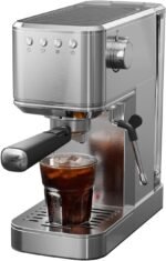 Espresso Machine with Rapid Cold Brew, Hot & Iced Coffee Machine, Espresso Maker with Milk Frother Steam Wand, One Touch Control with 41oz Water Tank for Latte, Cappuccino, Gift - Image 2