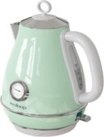 Evoloop Electric Tea Kettle, 1500W /1.7 Liter Hot Water Boiler Heater Pot, Retro Electric Kettle with Thermometer, Auto Shut-Off & Boil-Dry Protection, BPA Free,Stainless Steel Teapot - Image 2