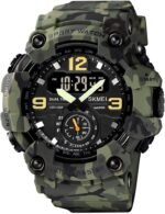FANMIS Mens Analog Digital Dual Display Sports Watches Military Multifunctional 50M Waterproof LED Watch with Alarm Stopwatch Backlight 12H/24H Outdoor Running Swimming - Image 2