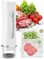 FEPPO Vacuum Sealer for Food with Visible Water Tank, Handheld Saver Compact Vacuum Sealer Machine with 30 Reusable Bags for 6X Preservation & Fresh, White - Image 2