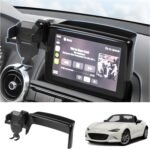 FIILINES Phone Holder for Mazda MX-5 Miata 2016-2023/CX-3 2016-2021/Mazda 3 2014-2016 (Fit 7" Screen), Phone Mount with Dash Organizer for CX3 Accessories, 360 Degree Rotation Dash Mount - Image 2