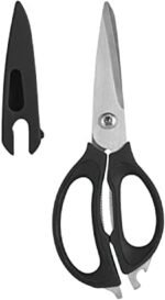 Farberware 4 in 1 Multipurpose Stainless Steel Kitchen Scissors with Blade Cover, Black - Image 2