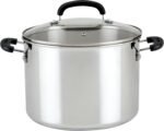 Farberware Brilliance Stainless Steel Stockpot with Glass Lid, 8 Quart, Dishwasher Safe and Induction Ready, Compatible with All Cooktops, Stainless Steel - Image 2