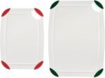 Farberware Cutting Board Set Made from Recycled PET (RPET) with Non-Slip Edges, Durable & Dishwasher Safe, 2-Piece - Image 2