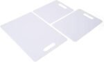 Farberware Plastic Cutting Board Set, Dishwasher- Safe Poly Chopping Board for Kitchen with Easy Grip Handles, Set of 3, White - Image 2