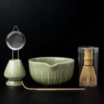 Farielyn-X Matcha Whisk Set, Japanese Tea Set (5pcs) includes Matcha Bowl with Spout (19 oz), Bamboo Whisk, Matcha Scoop, Matcha Whisk Holder (Chasen Holder), Stainless Steel Sifter, Macha Kit - Image 2