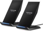 Fast Wireless Charger, [2 Pack] NANAMI Qi Certified Wireless Charging Stand Compatible iPhone 17/17 Air/17 Pro/17 Pro Max/16/15/14/13/12, Phone Charger for Galaxy S25/S24/S23/S22 and Qi-Enabled Phone - Image 2