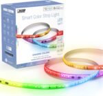 Feit Electric Smart Light Strip 16FT, Ultrathin RGBW Color Chasing LED Light Strip, 2.4GHz Wi-Fi Enabled, Works with Alexa and Google Home Assistant, Remote Control, (0.4in x 192in) TAPE192/CHASE/AG - Image 2