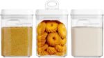 Felli Flip Tite Storage Container with Built-In Spoon & Airtight Lid 5” Large-M Ring Flip Top, Stackable Acrylic Canister for Sugar Flour Powder, Kitchen Pantry Organizer (1.8qt) - 2 spoons only - Image 2