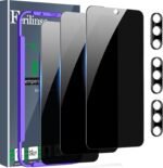Ferilinso 3 Pack Privacy Screen Protector for Samsung Galaxy S25 with 3 Pack Tempered Glass Camera Lens Protector Phone Case Friendly Accessories Protector de Pantalla for Samsung S25 - Image 2