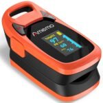 Fingertip Pulse Oximeter with Plethysmograph and Perfusion Index, include carrying case, Large OLED Digital Display Blood Oxygen Saturation Monitor Heart Rate Monitor (Color: Red-Orange) - Image 2