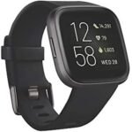 Fitbit Versa 2 Health & Fitness Smartwatch with Heart Rate, Music, Alexa Built-in, Sleep & Swim Tracking, Black/Carbon, One Size (S & L Bands Included) (Renewed) - Image 2