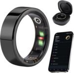 Fitness Tracker Ring, Smart Ring Health Tracker with Heart Rate, Blood Oxygen, Sleep Monitor, Calories, No Subscription Fee, IP68 Waterproof for iPhone & Android (Black, #7) - Image 2