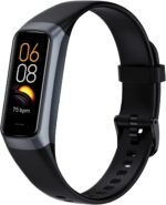 Fitness Tracker with 24/7 Blood Oxygen Heart Rate and Sleep Monitor,IP68 Waterproof,1.10''AMOLED Touch Color Screen,Step Counter Health Activity Trackers for Women Men (Black) - Image 2