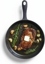 Flambo 12 Inch Smooth Cast Iron Skillet - Naturally Non-Stick, Pre-Seasoned Frying Pan, Smooth Finish for Grilling, Frying, Sauteing, Searing, Baking - Use on Oven, Stove, Grill, or Campfire - Image 2