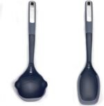 Flexible & Sturdy Kitchen Ladle Spoon Set for Nonstick Pots n Pans | Heat-Resistant Soup Ladle Canning Serving Spoons with Measurement Marks | Dishwasher Safe Cooking Utensil Tools - Image 2