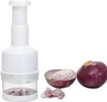 Food Chopper Manual Hand, Handheld Vegetable Chopper, Veggie Choppers Dishwasher Safe, Nut Choppers, Vegetable Cutter, Food Crusher(COLOR:White) - Image 2