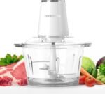Food Processor,Electric Food Chopper with 500W Stainless Steel Motor & 2 Sharp Blade Sets,8-Cup Glass Bowl for Meat, Vegetables, Fruits and Nuts - Image 2