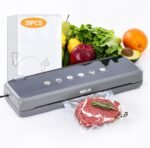 Food Vacuum Sealer Machine with Built-in Cutter, 5-in-1 Dry/Moist Modes, External VAC for Jars, 20 Bags, Compact One-Touch Automatic Food Sealer for Sous Vide, Meal Prep & Long-Term Storage - Image 2