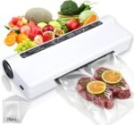 Food Vacuum Sealer Machine,Dry/Wet Modes,75KPA Strong Suction,Compact Household Vacuum Sealer,Digital Countdown Timer,Includes 20 Vacume Sealed Bags,for Home Kitchen Use,Restaurant Food Storage - Image 2