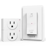 Fosmon Wireless Remote Control Electrical Outlet Switch (2 Pack) - ETL Listed, (15A, 125V 1875W) Remote Light Switch Outlet Plug with Braille (On/Off) Mark for Lamp, Lights, Fans, Expandable - Image 2
