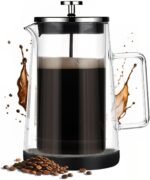 French Press Coffee Maker 34Oz - Double-Wall Insulated Borosilicate Glass - Ergonomic Handle - Coffee Gift - Tea & Coffee Press - Image 2