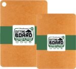 Freshware Wood Cutting Boards for Kitchen, Dishwasher Safe, Medium 12" x 9" and Large, 15" x 11.25", Set of 2, Natural - Image 2