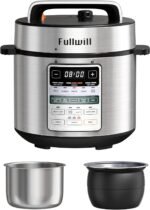 Fullwill Dual-Pot​ Electric Pressure Cooker, 12-in-1 Multi-Cooker with 6QT Stainless Steel & 5QT Ceramic Pot, for Pressure Cook, Slow Cook, Yogurt & More - Image 2