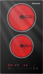 GASLAND 12 Inch Electric Cooktop 2 Burner ETL Certified, 3000W Built-in Electric Radiant Glass Stove Top with 16 Power Levels, 240V Ceramic Hob, Keep Warm, Slide Touch Control & Timer - Image 2