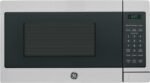 GE Countertop Microwave Oven, Compact 0.7 Cubic Ft., 700-watt Capacity, 6 Auto Cooking Settings, Child-Lock Technology, Kitchen Essentials for the Countertop, Dorm Room or Apartment, Stainless Steel - Image 2