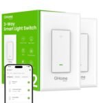 GHome Smart Switch, 3 Way Light Wi-Fi Switch Compatible with Alexa and Google Home, 2.4GHz Schedule Timer, Neutral Wire Required, 3-Way Installation and No Hub Required, FCC Listed (2-Pack), White - Image 2