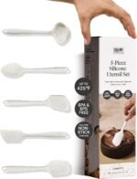 GIR: Get It Right 5-Piece Silicone Essentials Kitchen Utensils Set - Ladle, Spatula, Flip, Spoon & Spoonula - Non-Toxic Cooking Utensils for Nonstick Cookware, Cooking and Baking - Party Confetti - Image 2
