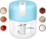 Garlic Chopper, 250ML Portable Electric Garlic Chopper with USB Charging Function, Wireless Food Processor for Chili, Fruit, Meat, Ginger, Onion etc - Image 2