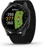 Garmin Approach® S50, Advanced Golf GPS Smartwatch, AMOLED Display, On-Course Features, Wrist-Based Heart Rate, Slate Aluminum Bezel with Black ComfortFit Nylon Band - Image 2