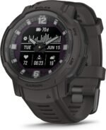 Garmin Instinct Crossover Solar, Rugged Hybrid Smartwatch with Solar Charging Capabilities, Analog Hands and Digital Display, Graphite - Image 2