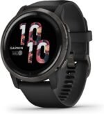 Garmin Venu 2, GPS Smartwatch with Advanced Health Monitoring and Fitness Features, Slate Bezel with Black Case and Silicone Band , 27.9 mm (Renewed) - Image 2