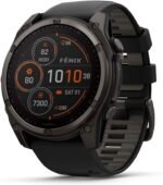 Garmin fēnix® 8 – 51 mm, Solar, Sapphire, Premium Multi-Sport GPS Smartwatch, Long-Lasting Battery Life, Dive-Rated, Built-in LED Flashlight, Carbon Gray DLC Titanium with Pebble Gray Band - Image 2