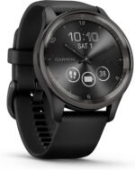 Garmin vívomove Trend, Stylish Hybrid Smartwatch, Long-Lasting Battery Life, Dynamic Watch Hands and Touchscreen Display, Black - Image 2