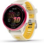 Garmin® Forerunner® 570, 42mm, Advanced GPS Running and Triathlon Smartwatch, AMOLED Display, Training and Recovery Features, Raspberry Aluminum with Translucent Bone/Mango Band - Image 2