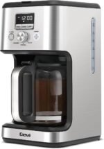 Gevi 14-Cup Programmable Coffee Maker, Drip Coffee Machine with Normal & Strong Brew for Home and Office, Glass Carafe, 2-Hour Keep Warm, Pause & Serve, Auto Shut Off, Silver - Image 2