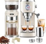 Gevi 20 Bar Espresso Coffee Machine with Burr Grinder Set | 35 Precise Grind Settings | Milk Frother for Latte Cappuccino | Professional Home Barista Kit | Gift for Coffee Lovers - Image 2